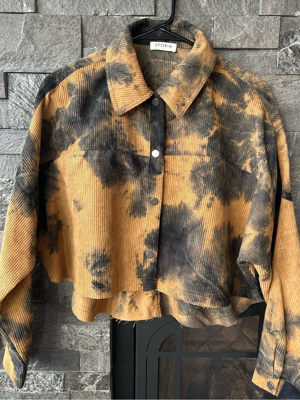 Storia Tie-Dye Corduroy Button-Down Shirt